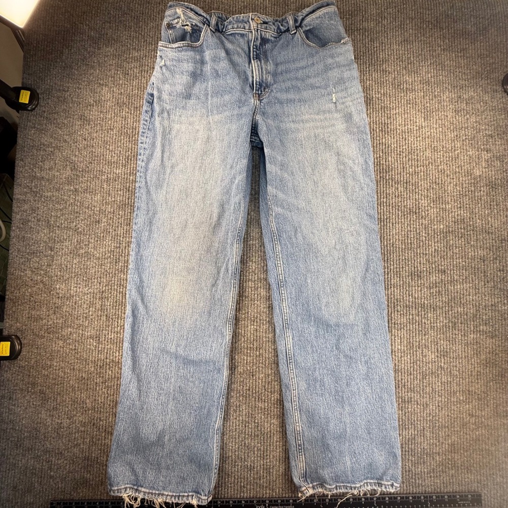 Abercrombie & Fitch Jeans 14 Long tall 90s relaxed high rise curve love distress